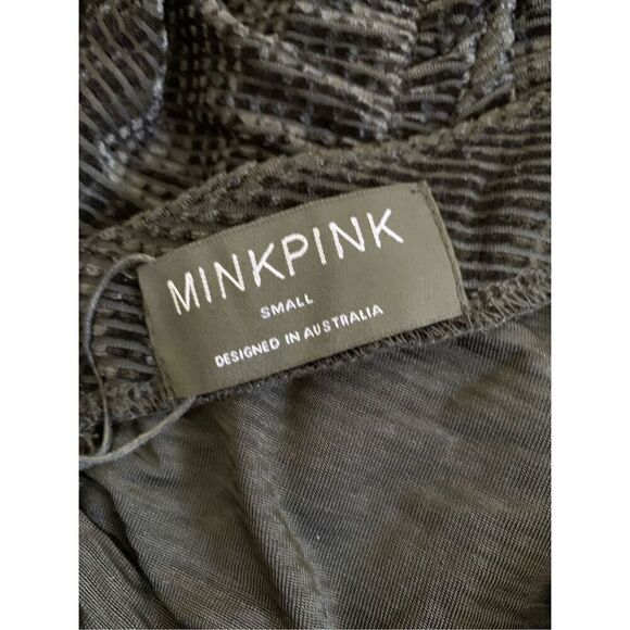 MinkPink Chaima‎ Ruched Mini Dress in Black Size S - Picture 8 of 12